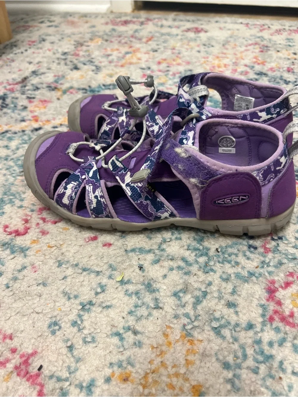 Keen Kids Purple Outdoor Sandals with Gray Accents